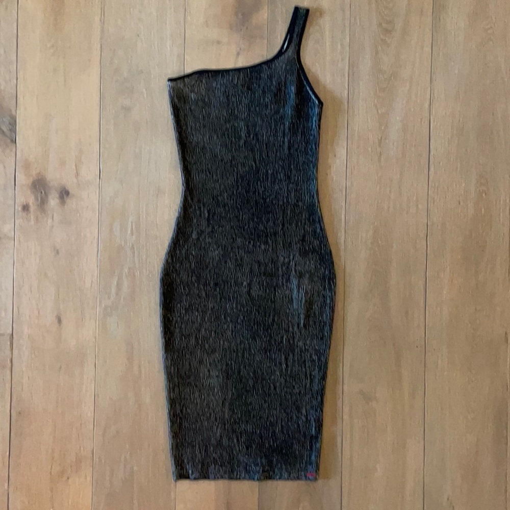 NWOT n:Philanthropy Black One Shoulder Dress- Size S